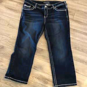 Bling denim Maurice’s capris